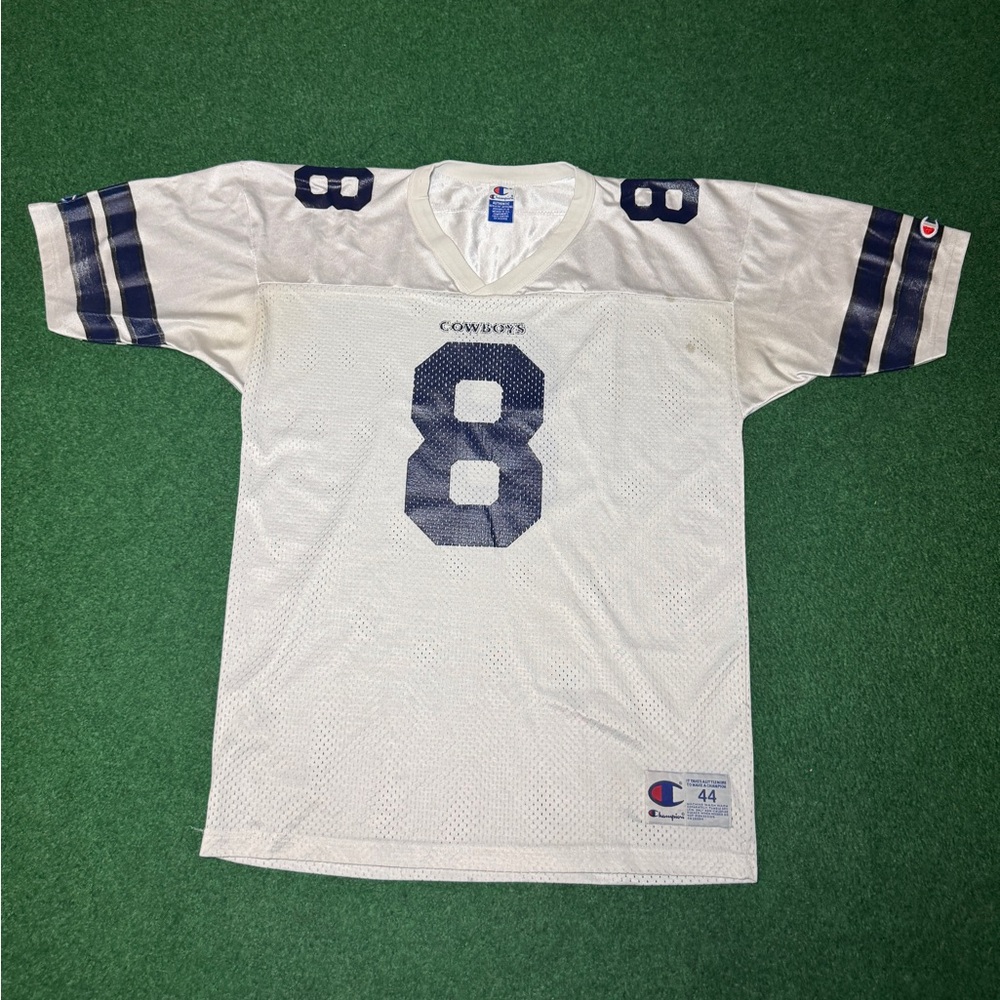 90s Dallas Cowboys Troy Aikman Champion Jersey vintage rare large football NFL